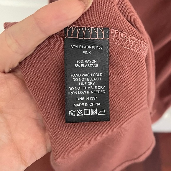 ASTR the Label Westwood Dress XL Pink Cutout Midi Stretch Jersey Sexy Revolve - Picture 8 of 8